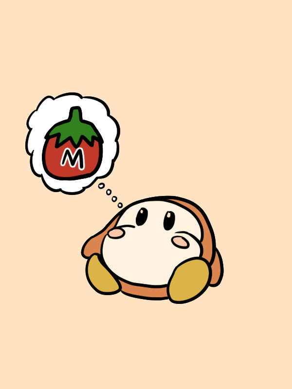 ピラフドリア イラスト紹介 カービィ トマトが欲しいワドルディ イラスト 小腹が空いたワドルディ トマトが食べたいみたいだよ イラスト 絵描きさんと繫がりたい イラスト好きさんと繋がりたい 絵師 カービィ アニメ好きと繋がりたい