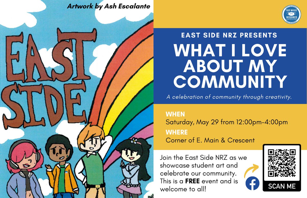 CityofBptCT's tweet photo. Great things are happening in our East Side community!
Soon you will see beautiful artwork displayed by our East Side students.
Join the celebration on Saturday, May 29th.
#bridgeport #BPTStudents #bptart https://t.co/15S0jI5xMP