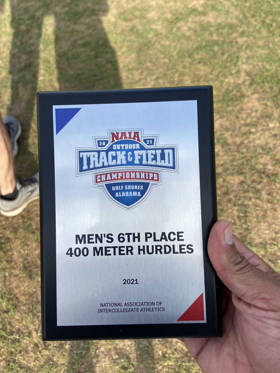 NelsonUXCTF's tweet photo. 💥NAIA ALL-AMERICAN ALERT💥
NICHOLAS HENDERSON has become #SAGUTF’s 1st MEN’s NAIA OUTDOOR ALL-AMERICAN with his 6th place finish in the 400m hurdlers! WELL DONE NICK! #YNotUs @sagu @SAGUSportsNet @TTFCA @WaxahachieNews https://t.co/yu9a7Y45fd