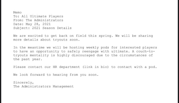 admitators's tweet image. Did you get the memo?