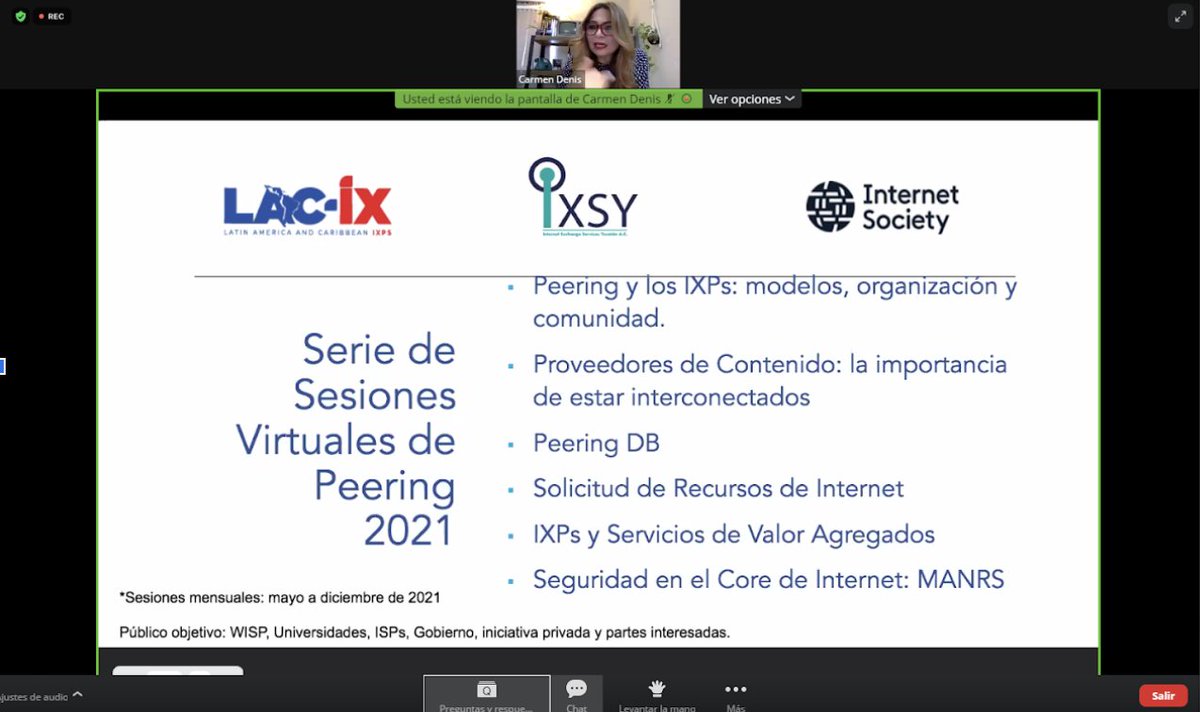 Desde IXSY agradecemos a todas y cada una de las personas que se conectaron a nuestro primer Webinar.  

👏Agradecemos a los ponentes <a href="/cdenis_polanco/">Carmen Denis 💙🇲🇽 🌐</a> y @soyisraelrosas. 

👏Agradecemos de igual manera a <a href="/internetsociety/">Internet Society</a> y <a href="/lac_ix/">LAC-IX</a> por hacer posible esta sesión.

¡Muchas gracias!