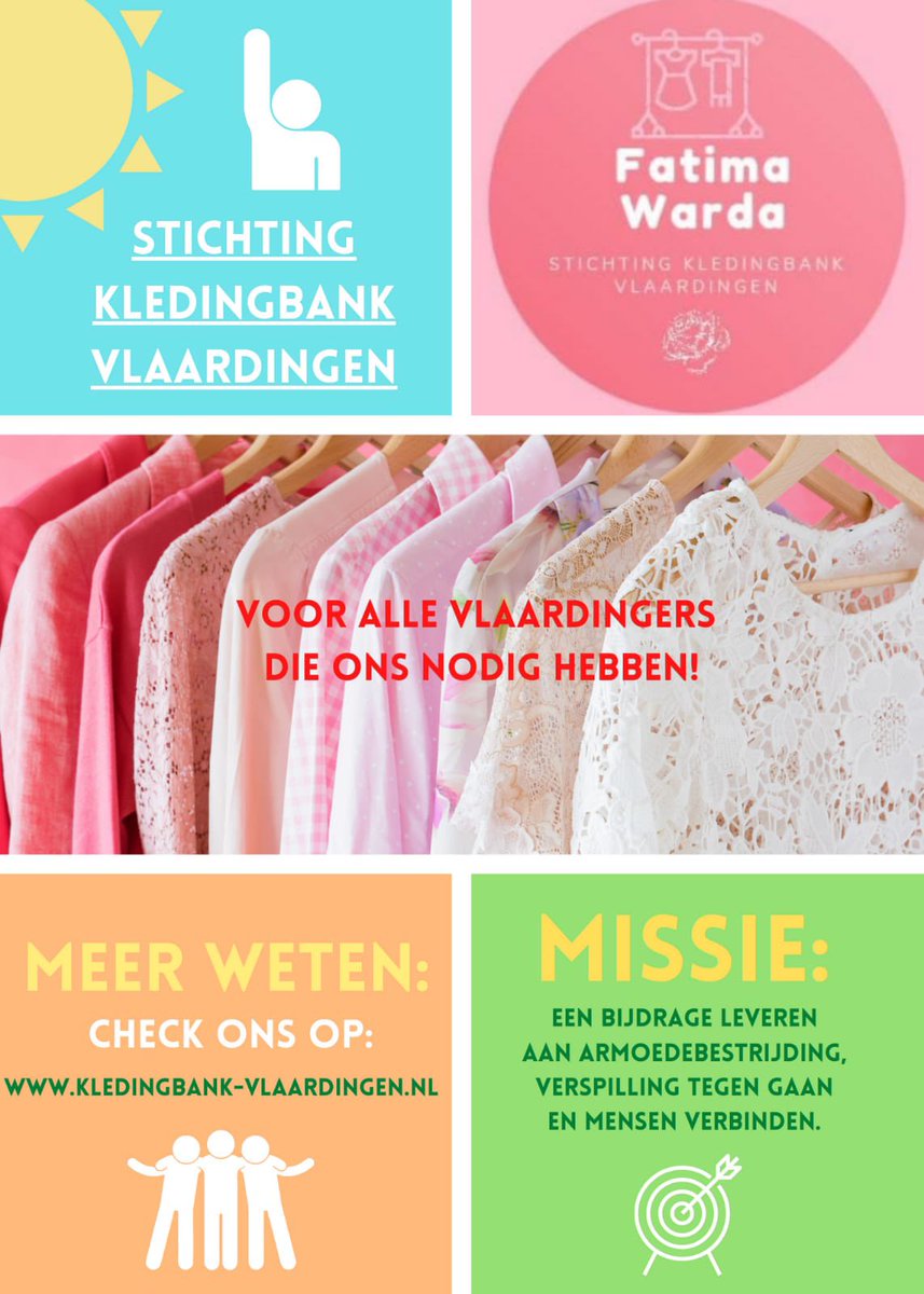 JosetteVLD's tweet photo. Aanstaande dinsdag gaan onze deuren helemaal open! #Kledingbank @VolgVlaardingen https://t.co/ee9QXev0Lm