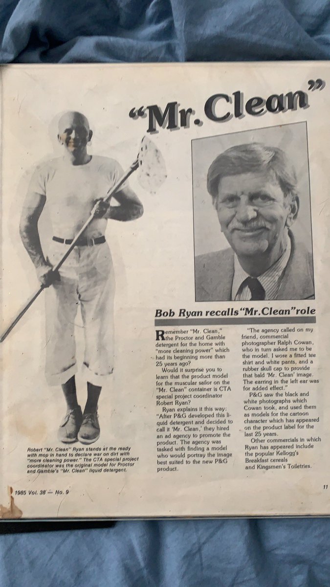 slryan830's tweet photo. It is the end of #huntingtonsdiseaseawareness month- and I wanted to give a shout out to Bob Ryan- he passed from HD but before that he was a WWII VETERAN, a father of four and the original prototype model for
Mr. Clean back in the day #MrClean #HuntingtonsDiseaseAwarenessMonth https://t.co/WqME1C8QJD