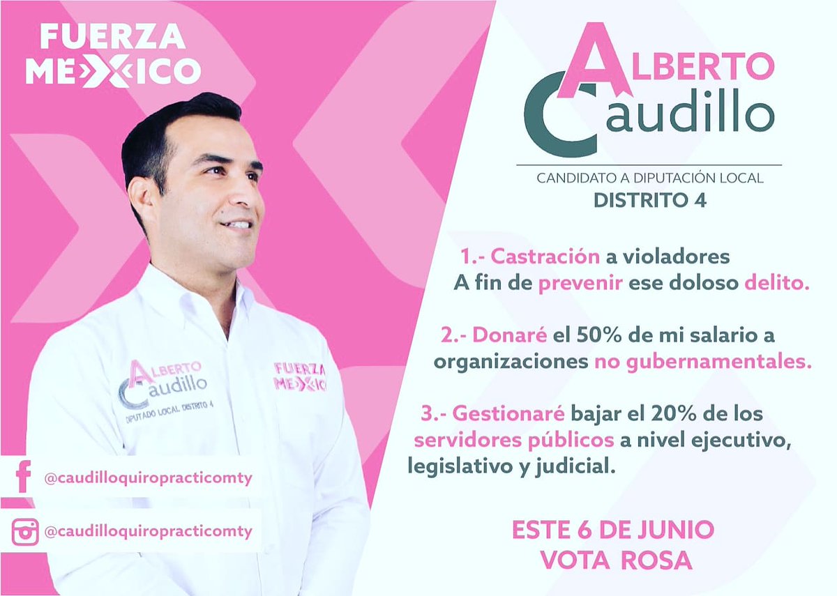albertcaudillo's tweet photo. @Milenio @MilenioMty, quien presentó la iniciativa de castración química por @fuerzaxmexico fui yo https://t.co/sq9xIgCZZr