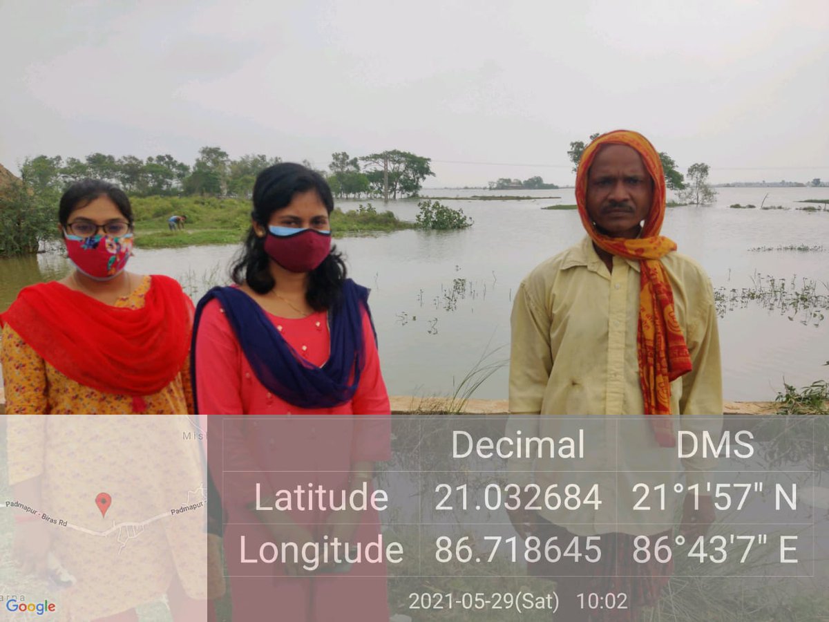 dfo_bhadrak's tweet photo. #CycloneYaas damage assessment by Fisheries field officials at Mishrapur under Jagannath Prasad GP of Basudevpur block of Bhadrak District. @DM_Bhadrak @OdishaFisheries @farddept https://t.co/wtr4NNoPjy