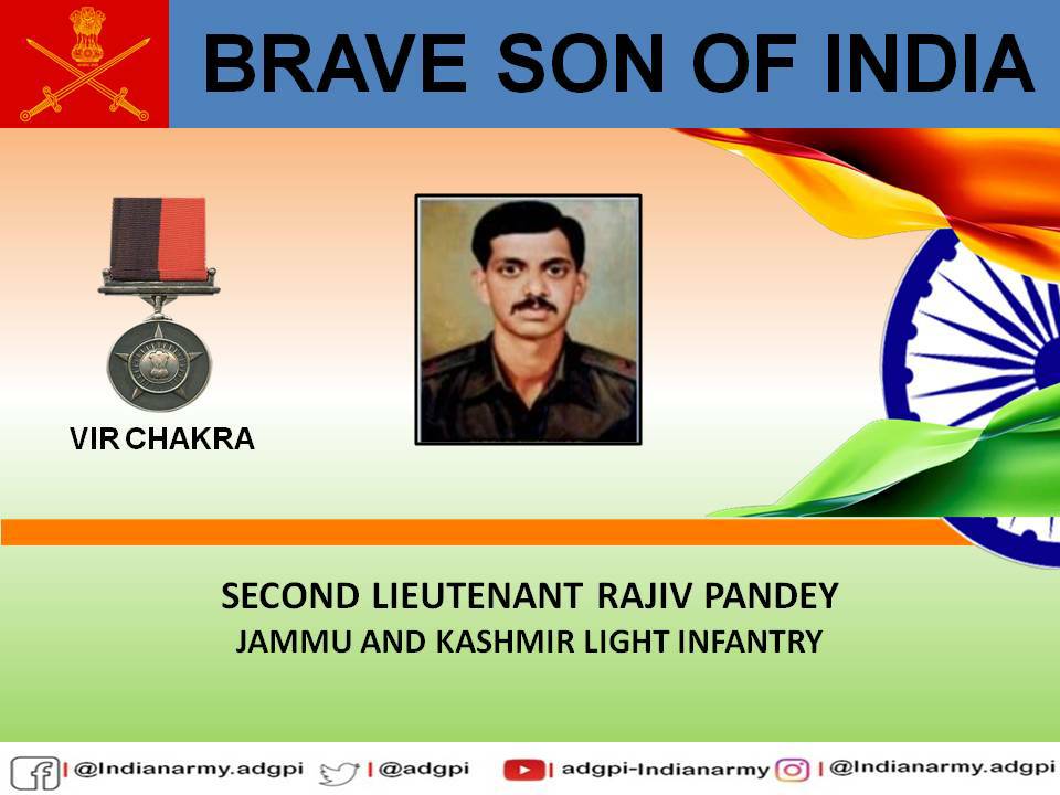 adgpi's tweet photo. 29 May 1987

Siachen

Second Lieutenant Rajiv Pandey displayed raw courage, leadership &amp; devotion to duty and laid down his life in the service of the Nation.  Posthumously awarded  #VirChakra 

https://t.co/pQce2jHhQB https://t.co/yDPUygF1HA