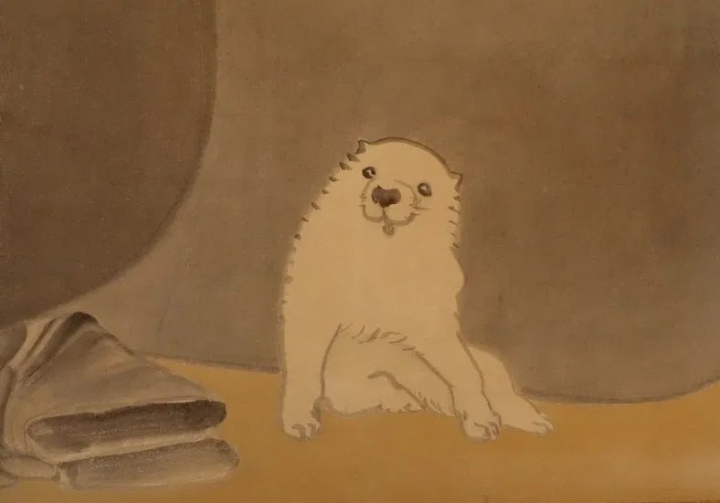 あっか うちの子 なんかっぽいとは思っていたけど こんなとこにいたか 笑 日本画 犬 長沢芦雪 飼い主バカ チワワ うちのこかわいい