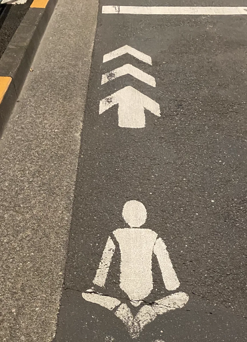 ダルシムもこれで安心？道路見てたら「ヨガ専用通行帯あるじゃんあるじゃん」ってなった。