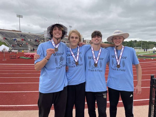 MrsReadnour's tweet photo. These guys know I enjoy track and field! I was so blessed to see them run at the State Meet today!! It was phenomenal!!! A big shoutout to Logan, Andy, Alex, and Bradley!! Outstanding performance today!! #WindsorWay @mholland7261977 @WMSowls https://t.co/SyM5rkIwef