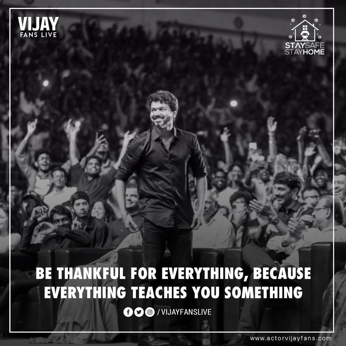 VijayFansGlobal's tweet photo. "Be thankful for everything, because everything teaches you something."

#Motivation #quote #quotes #quoteoftheday #success #leadership

@actorvijay | #Master #Thalapathy65 https://t.co/isEHf2UiR0