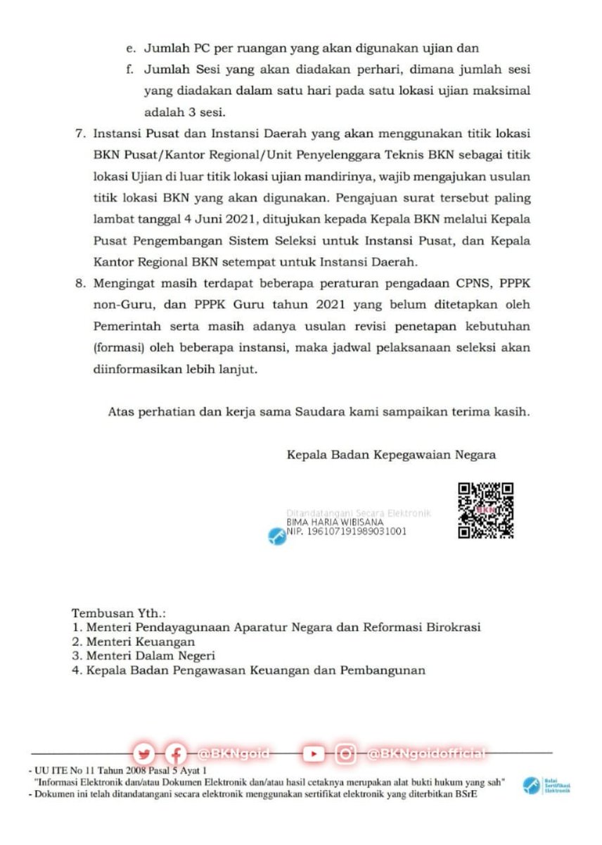 BKNgoid's tweet photo. Jreng-jreng...

#SobatBKN, Kali ini Mimin g jelaskan isi surat ya, krn makin ke sini Mimin makin yakin calon pelamar rekrutmen CASN termasuk pd barisan terbaik dlm literasi (seharusnya 😆🤭). Cuzz, pelajari dg seksama Surat Kepala BKN tsb, terus gelorakn budaya baca,baca📙📚📃 https://t.co/7LmoZkCX9M