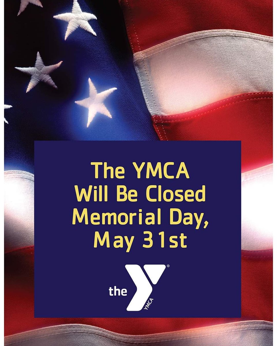 Our YMCA locations will be closed on Memorial Day, May 31.  Note that the Cleveland Family YMCA Outdoor Pool will be open 12-6 p.m., weather permitting.