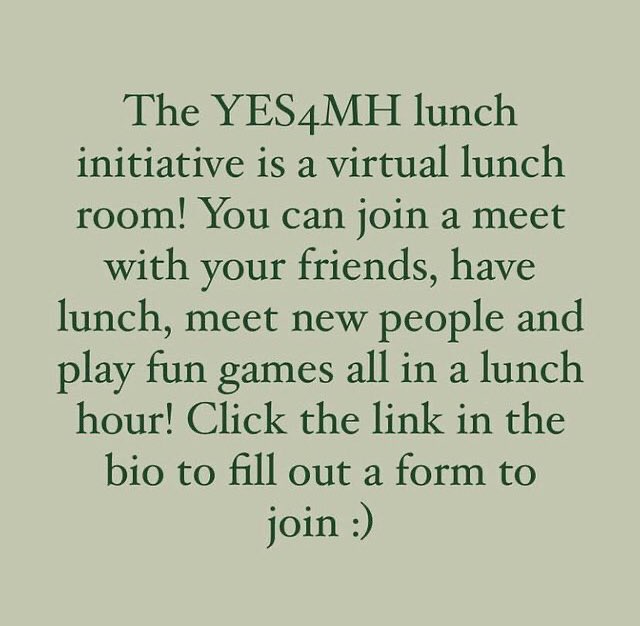 Aquinas’ Yes4MH will be hosting a virtual lunch on June 2nd to connect with Grade 9
&amp; 10 peers! You will have a chance to hear advice from older students and ask about school! Eat your lunch while participating. The link to signup can be found in the Guidance Google Classroom! 🍽