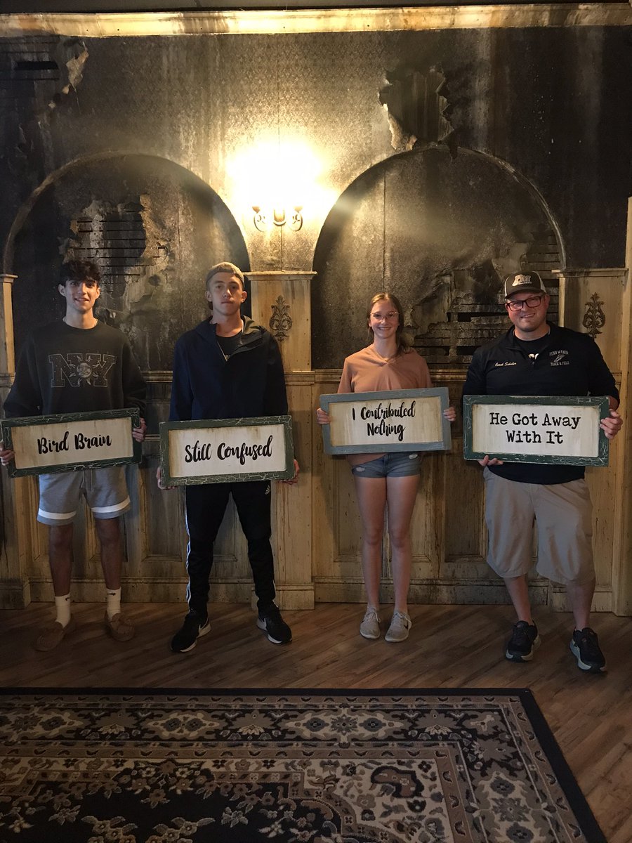 PennManorTrack's tweet image. A little States-Eve escape room action. Unfortunately, we did not catch the killer.