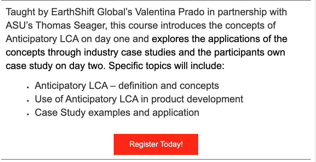 EarthShiftGlbl's tweet photo. #AnticipatoryLCA is an advanced #LifeCycleAssessment approach designed to improve decision making. A-LCA can be applied as a tool to explore the environmental variability of alternative tech configurations and applications.

REGISTER: https://t.co/Aa25VjQIZk #ShiftTheEarth https://t.co/qdNoqujXGM
