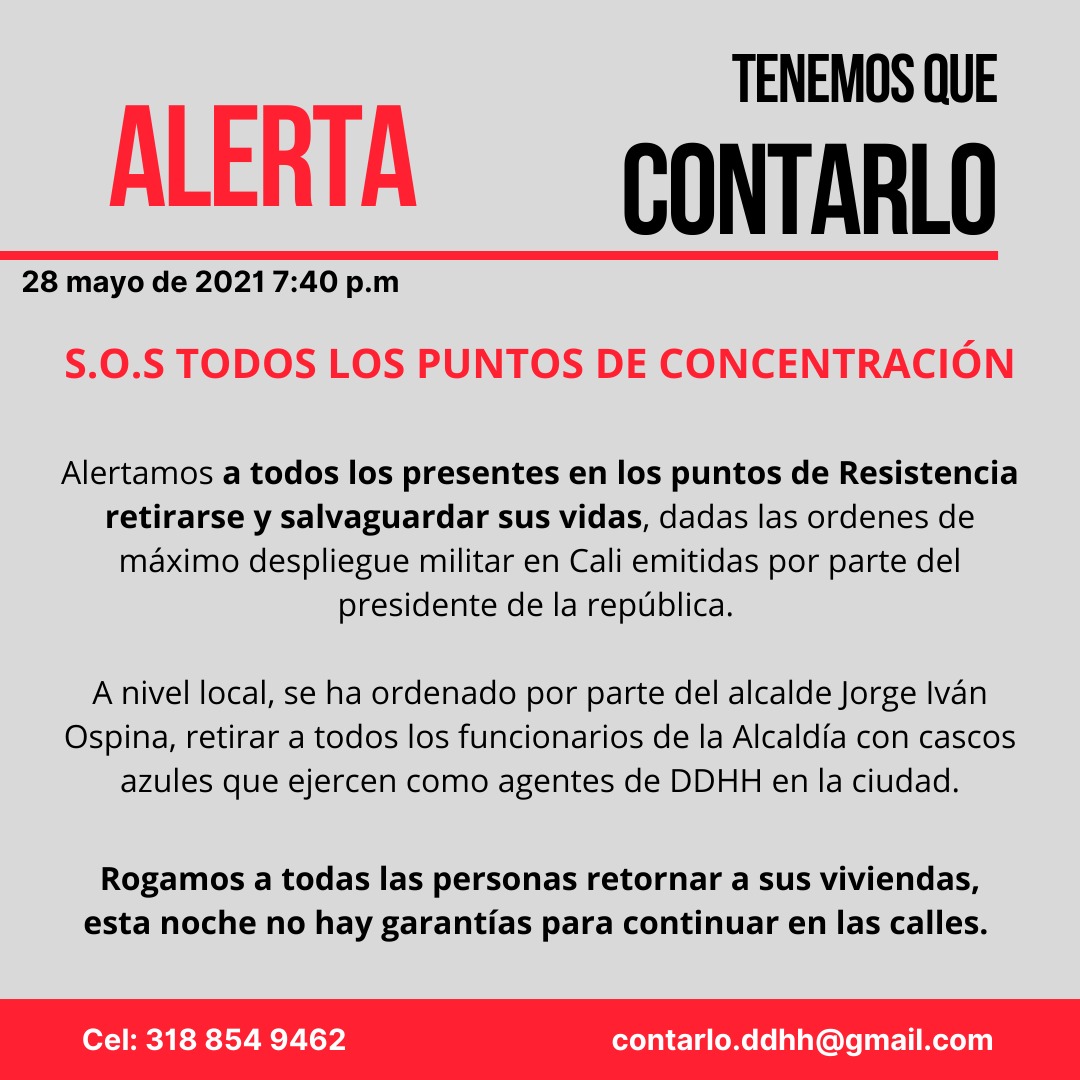 cuestion_p's tweet photo. #Atención Este medio hace extensiva esta alerta en Cali. 28 de mayo. Hora 7:40 p.m. https://t.co/jxUE7vzTpw