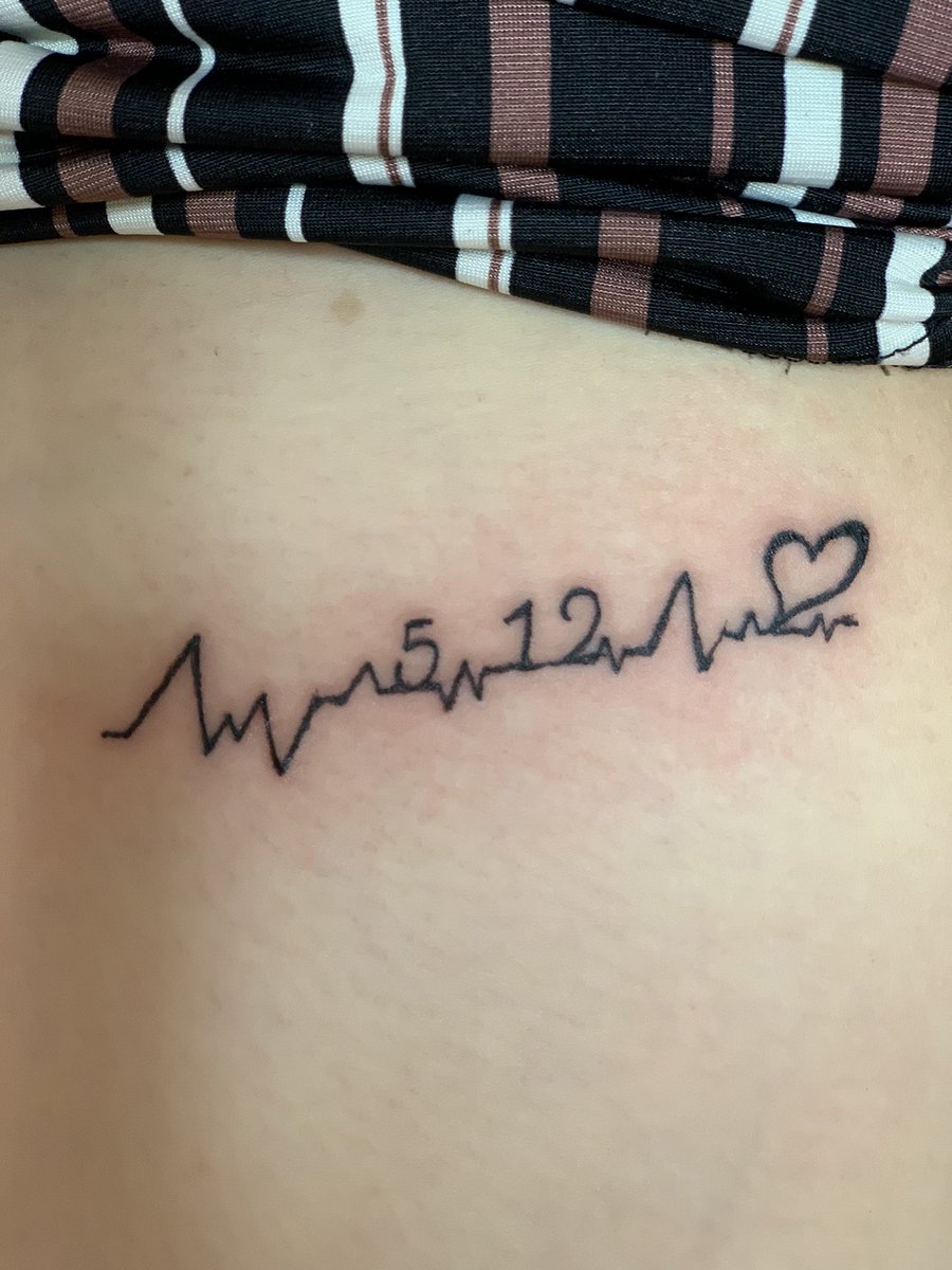 EKG Tattoo with Personal Touch