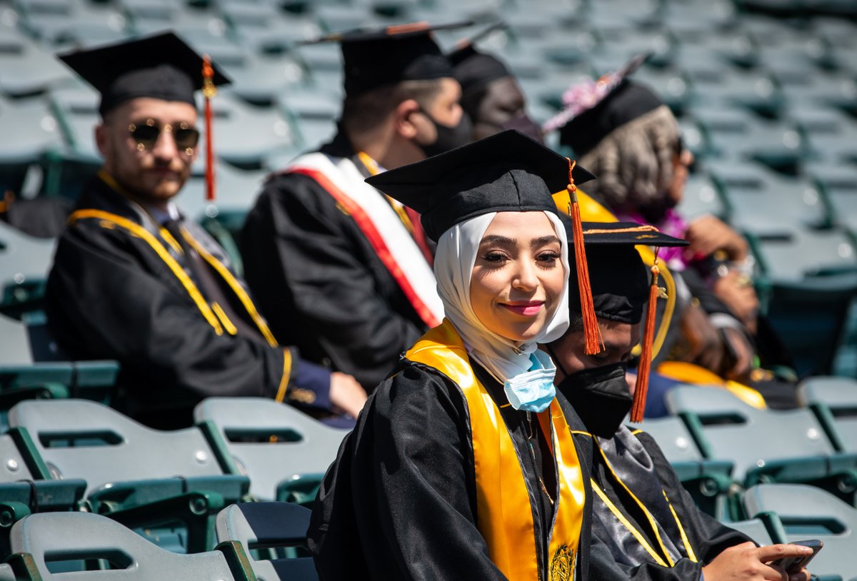CSULB's tweet photo. CSULB Commencement day one, done!
 
Beach Grads: This year has been challenging in many ways, but you powered through. You’ve earned your degree and you’ve earned this moment.

Congratulations and welcome to the @csulbalumni family!

#BeachGrad2020 #BeachGrad2021 https://t.co/8QFLrlkVFx