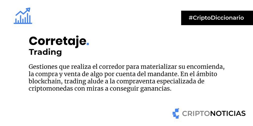 CriptoNoticias's tweet photo. Muchos usuarios y personas en la comunidad de #criptomonedas se interesan en el #trading. El objetivo de esta actividad es obtener un beneficio económico de la compra-venta de activos, o en este caso de #criptoactivos💰🔛📔
#Bitcoin #Corretaje #Dinero #Mercado #BTC #Precio https://t.co/G0zhy5ewH4