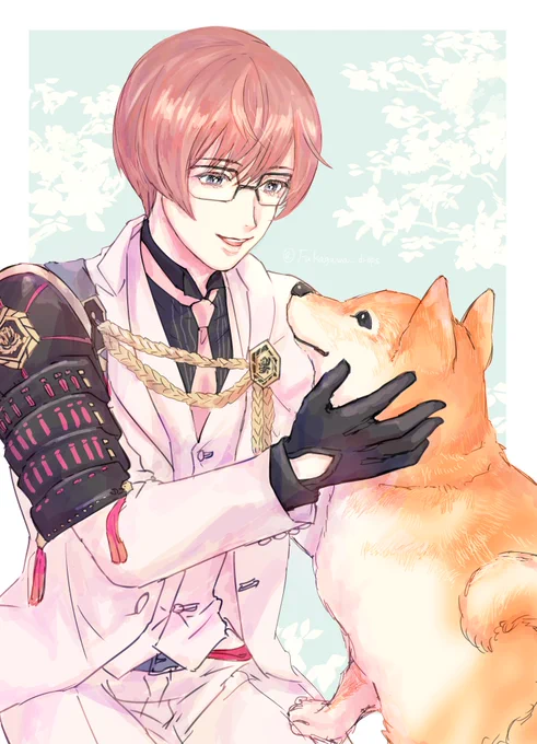 柴犬と亀甲さん 