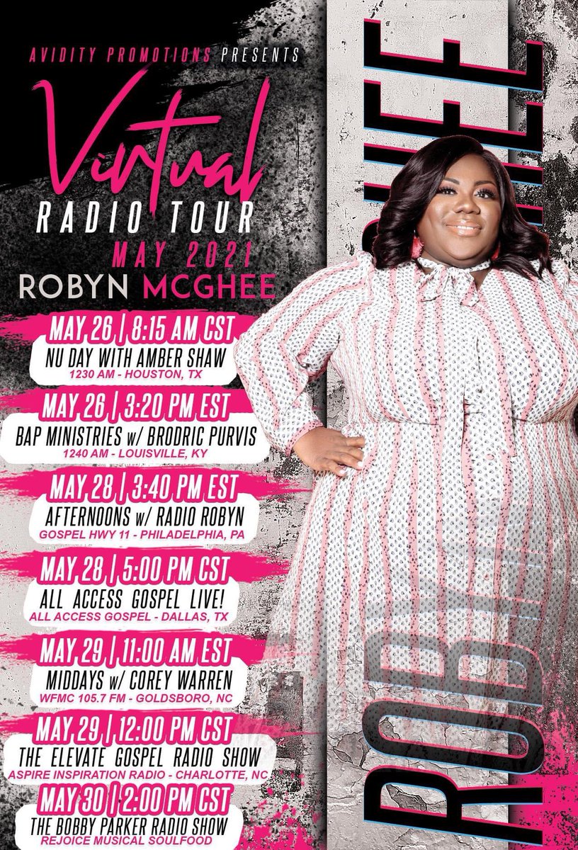 iamrobynmcghee's tweet photo. Thank you to Robyn McCollum of Gospel Highway 11 and Derrick Huggins of All Access Gospel Radio! #VirtualRadiotour #ComeOnJesus #IAmRobynMcGhee #radio #indieartistlife #AAG #GospelHighway11 #industrythings #liveyourdream #interviewtime #muchlove #AvidityPromotions https://t.co/Lij3x4uozc