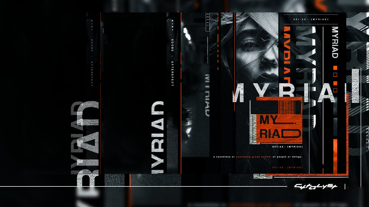 C4_Archives's tweet photo. Adobe splash screen and twitter header for MYRIAD.
Behance:https://t.co/ameO7zQRKb https://t.co/E9aSFsiKdS