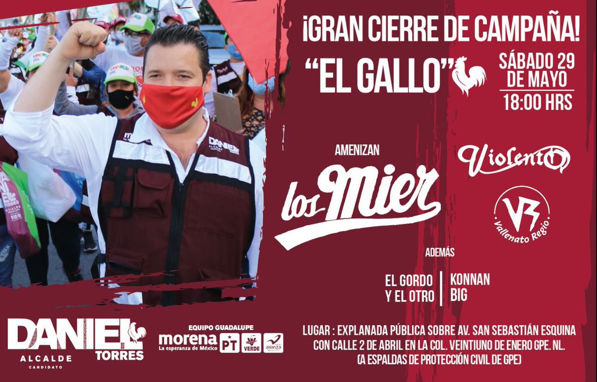 danieltorresca's tweet image. ¿Listos para bailar y celebrar que sacaremos al mal gobierno? 
Nos vemos mañana en el Gran Cierre de Campaña. ¡Todos están invitados! 

¡Los espero!