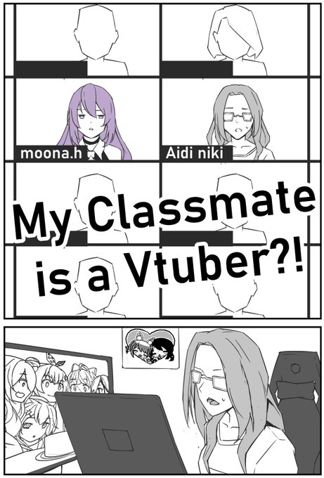 My classmate is a vtuber #HoshinovArt 