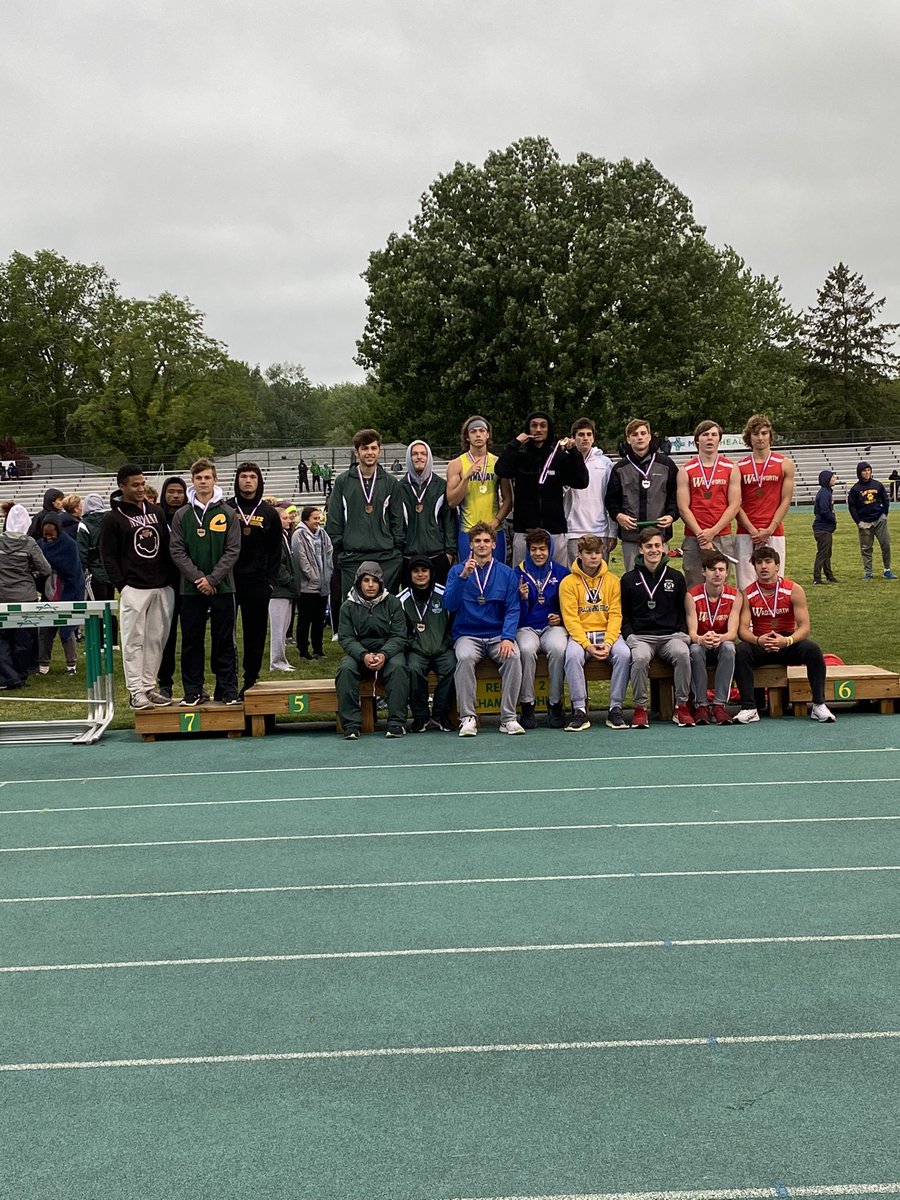 WHSMensTrack's tweet image. STATE BOUND!!! Congratulations to Anthony Cirino, Jackson Herbert, Adam Quinn, and Brennan Gray for finishing 4th in the 4 X 200 relay at the Regional Meet to qualify for the OHSAA State Track &amp;amp; Field Championships! #TFFL