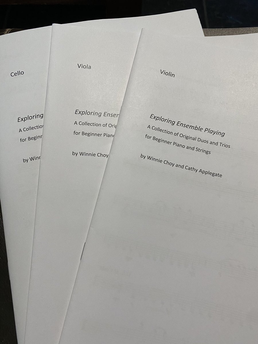 Winnie Choy and myself are excited to announce our new collection - Exploring Ensemble Playing - original ensemble pieces - duos and piano trios - for beginner pianists and string players. Available through The Australian Music Centre. Suitable for all ages.