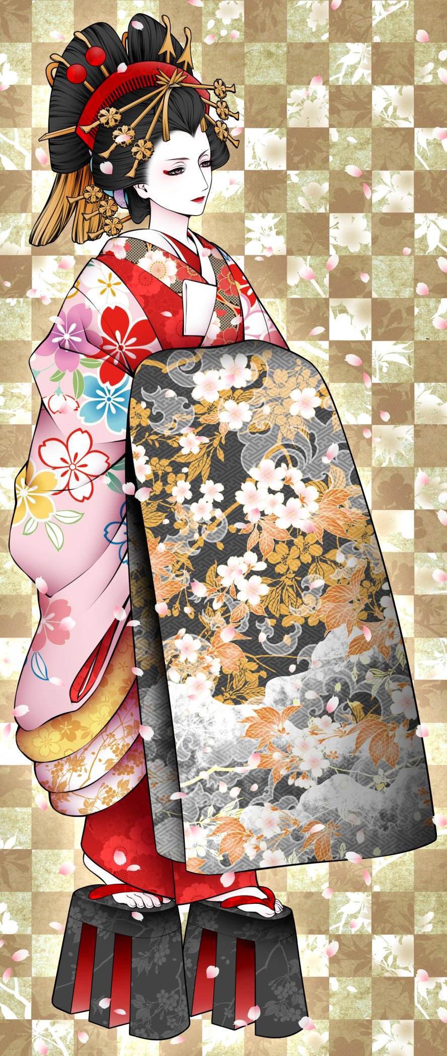馬酔木ヒカル على تويتر 年に一度は花魁 ﾓﾁｰﾌ で描かないと気が済まないのです ｵﾘｼﾞﾅﾙｲﾗｽﾄ再掲でございます 花魁 ﾓﾁｰﾌ 呉服の日 花魁描くお仕事ください 真顔 T Co 6p4tneihzg تويتر