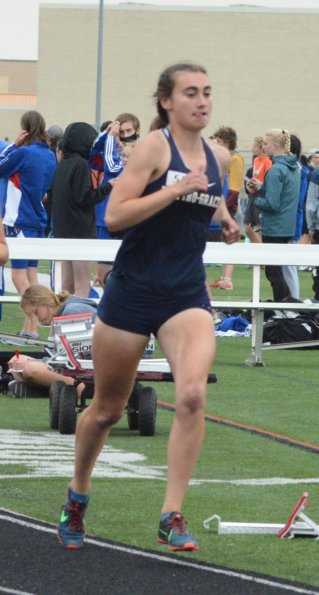 Emilie Meyer CRUSHED the school record today running a 5:01.91 1600 at the Northwest Suburban conference meet.  <a href="/TotinoGrace/">Totino-Grace High School</a>