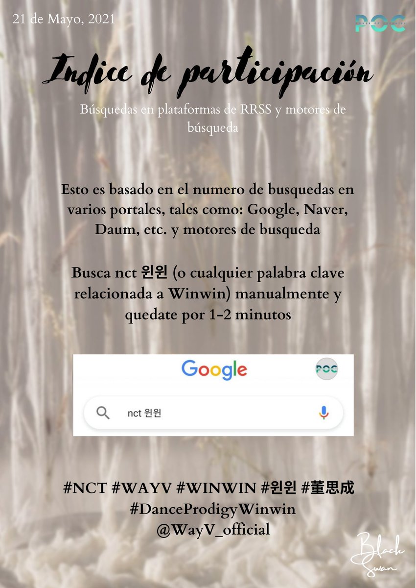 WayV_Espanol's tweet photo. Índice de Participación
Buscar el nombre de Winwin manualmente en los motores de búsqueda y permanecer durante 1-2 minutos
Para sitios y artículos, visite https://t.co/itadKaU3Dt
#NCT #WAYV #WINWIN #윈윈 #董思成
@WayV_official #DanceProdigyWinwin https://t.co/pQpryIjgKt