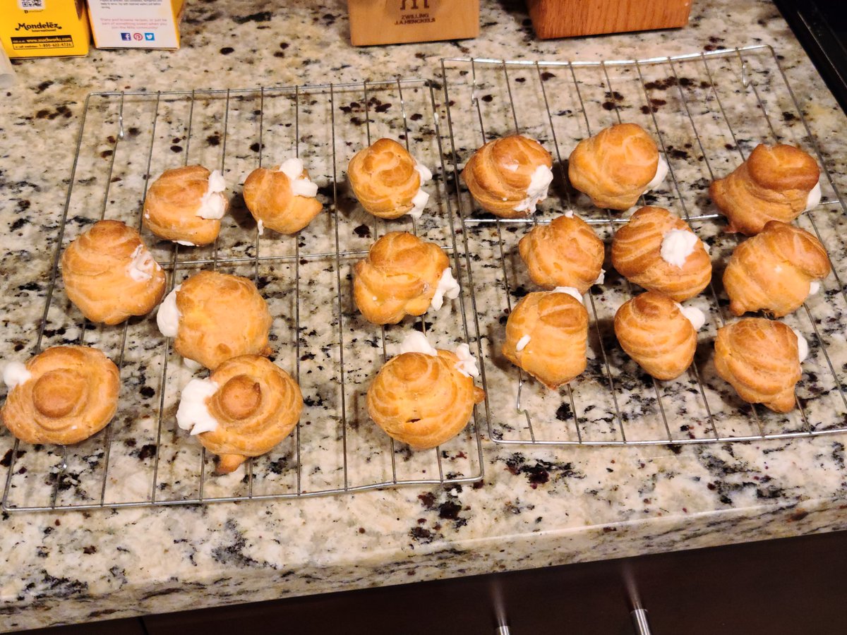 My first attempt at creme puffs.