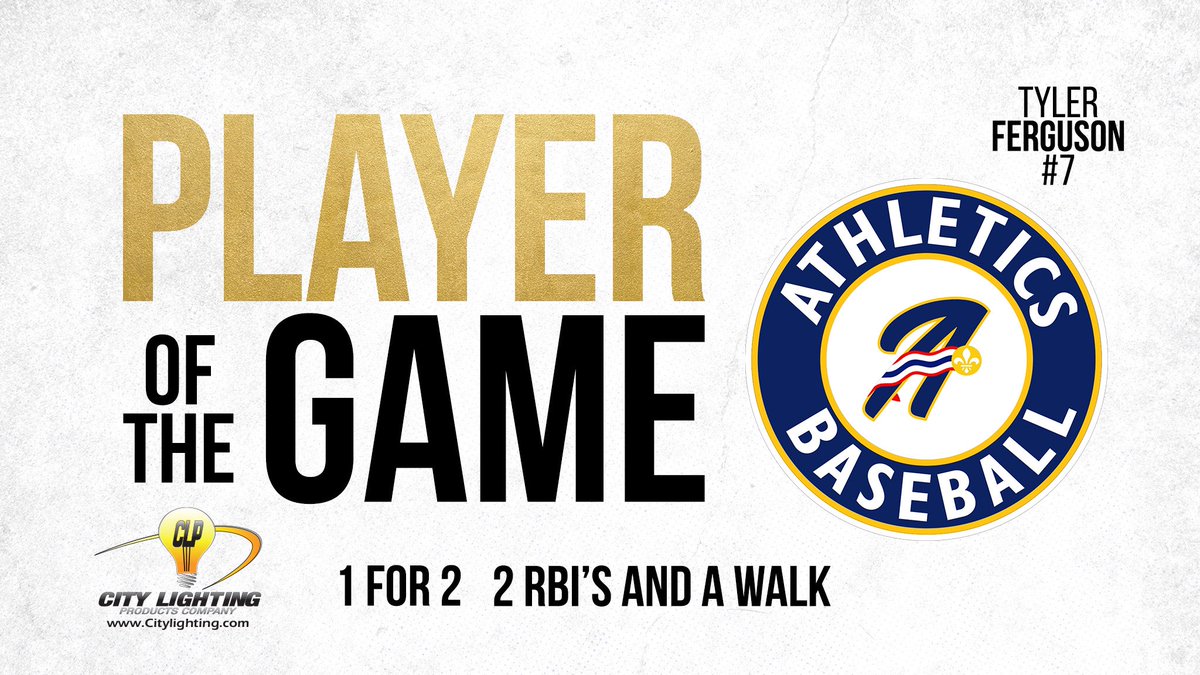 💡 Tyler Ferguson killed it tonight, which makes him our City Lighting Player of the Game!

#ForTheFan⚾️ x <a href="/CityLightingUSA/">CityLightingProducts</a>
