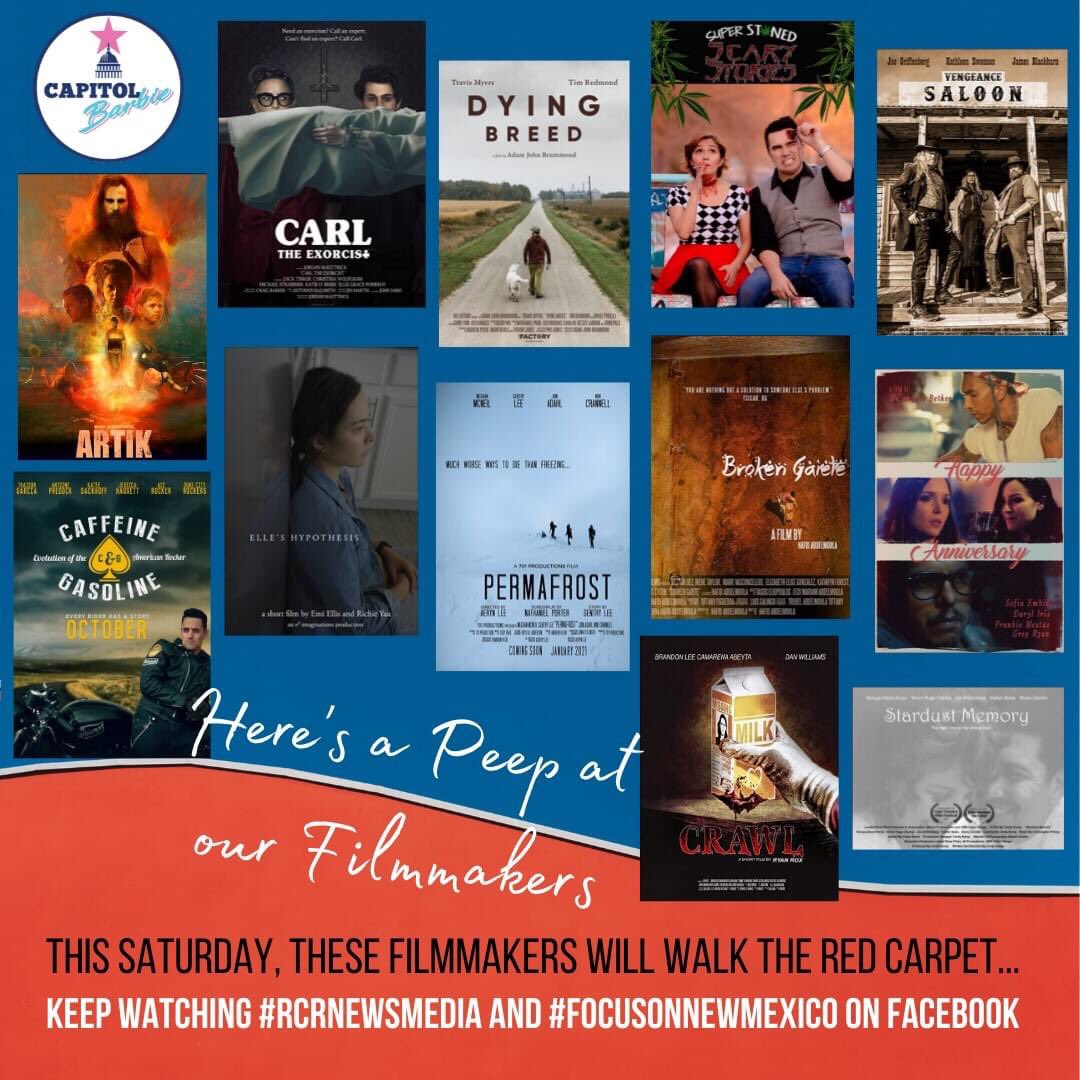 crawlfilm's tweet photo. We’re so excited to be apart of @RCRNewsMedia’s red carpet event in Albuquerque tomorrow! Stay tuned to see our stars all dressed up! 🤩 #RCRNEWSMEDIA #FOCUSONNEWMEXICO #NMFilm #RedCarpet #FilmmakerEvent https://t.co/E0cFXYrDR7