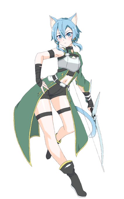 シノンさんにも弓を持たせてみた。 