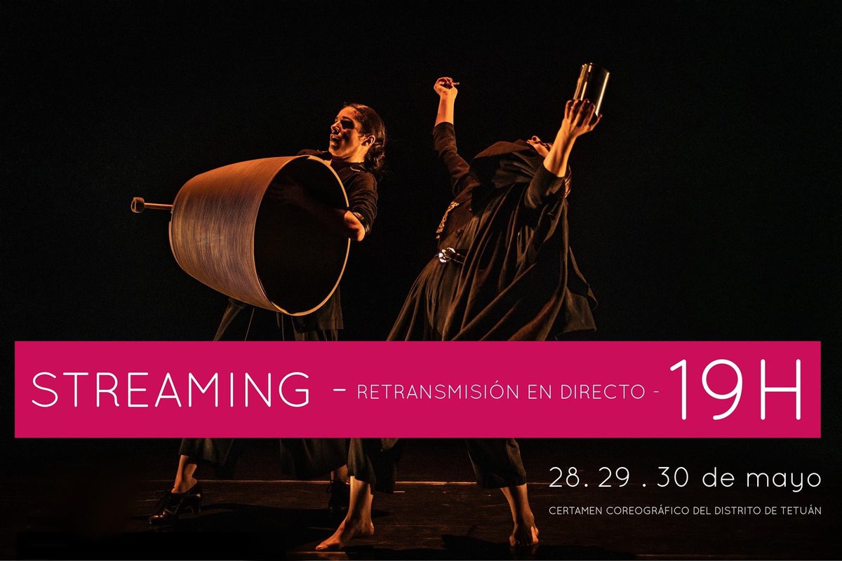 🔴 SIGUENOS EN DIRECTO
Sigue hoy la 2ª semifinal del Certamen Coreográfico del Distrito de Tetuán de manera GRATUITA entrando al siguiente enlace: 

culturaendirectotetuan.es/eduardo-urculo

PROGRAMA 29 mayo, 19:00h