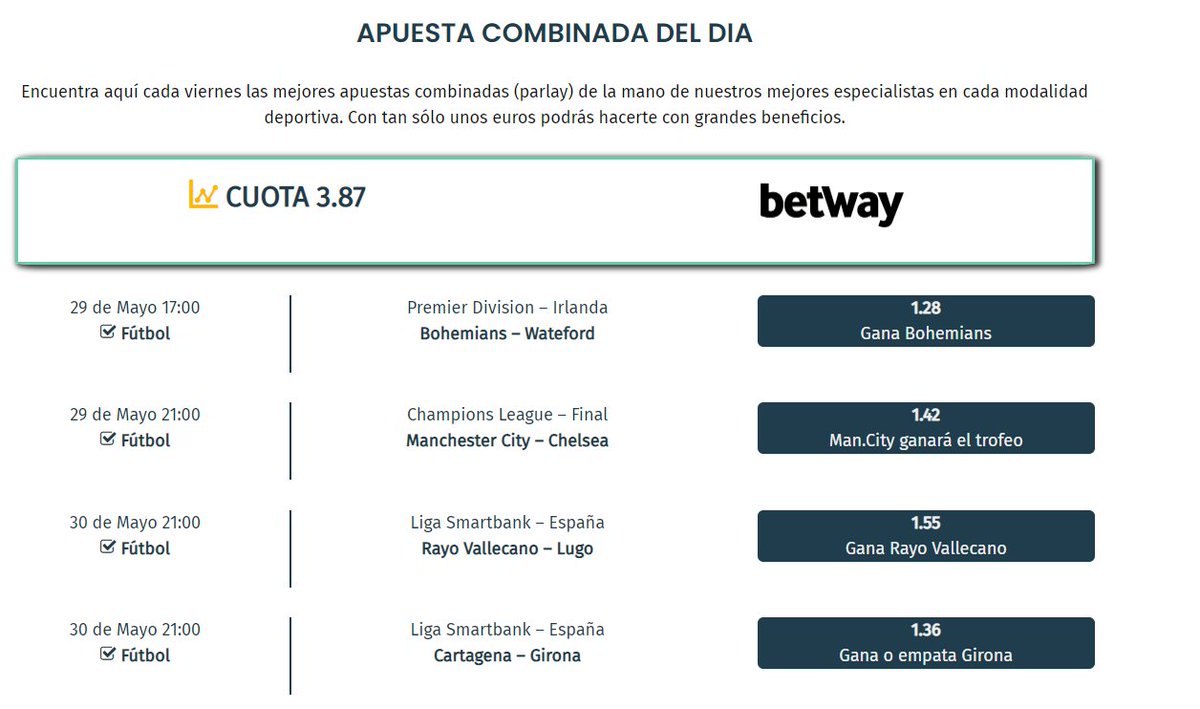 apuestadiaria's tweet photo. 🤑 Vamos a por la jornada del sábado donde llevamos:
💰 #PickDelDia a 1,875 en un encuentro donde la diferencia de nivel y lo que hay en juego nos hacen decantarnos por este pick.
💰 #Supercombi a una jugosa cuota de 3,87.
https://t.co/WzKFrLfYlW https://t.co/xena9augw2