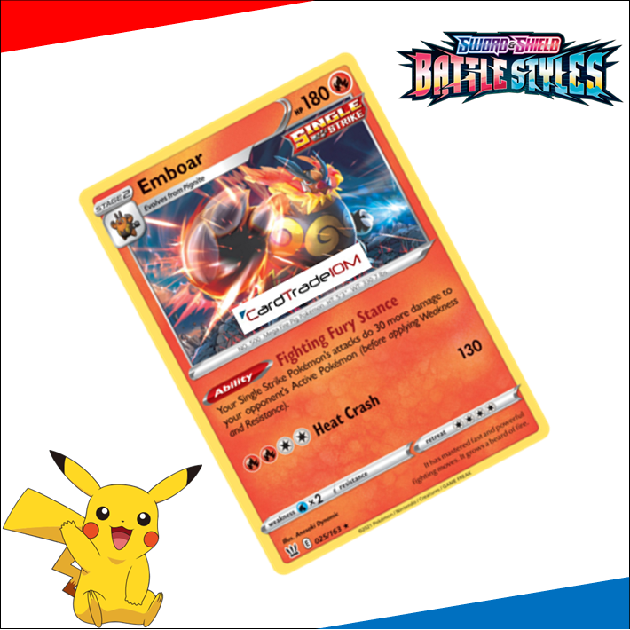 CardTradeIOM's tweet photo. TODAY'S POKEMON CARD OF THE DAY IS: Emboar - #pokemon #pokemongo #nintendo #pikachu #pokemoncards #pokemontcg #pokemoncollector #pokemonjp #battlestyle https://t.co/Ob0TD37H2D