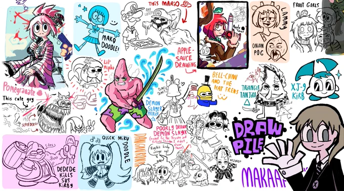 Almost all the dumb stuff I drew in the Drawpile with @brycecarringto5's server. It was a ton of fun!

Thank you to @brycecarringto5 @troopsushi @CommandoEclipse @KibitoAyame @ProfVibrant @lossarquo @Mstr_DJ @WizToad and much more for a really fun experience ♥️ 