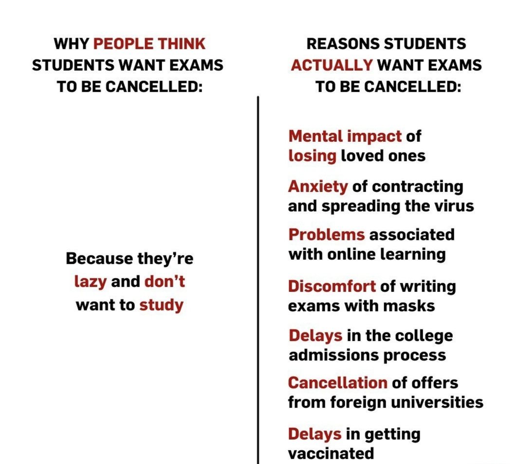 VaibhavSTweets's tweet photo. @NidhiTanejaa @DrRPNishank Just imagine if these Examinations become Super Spreaders, will you be able to manage it? What if any Student gets infected with #COVID19 during the examination, so every student and Staff involved will be tested? #cancelcbse12thboardexams2021 #CancelExamsSaveLives @DrRPNishank https://t.co/v8tz7fdTzX