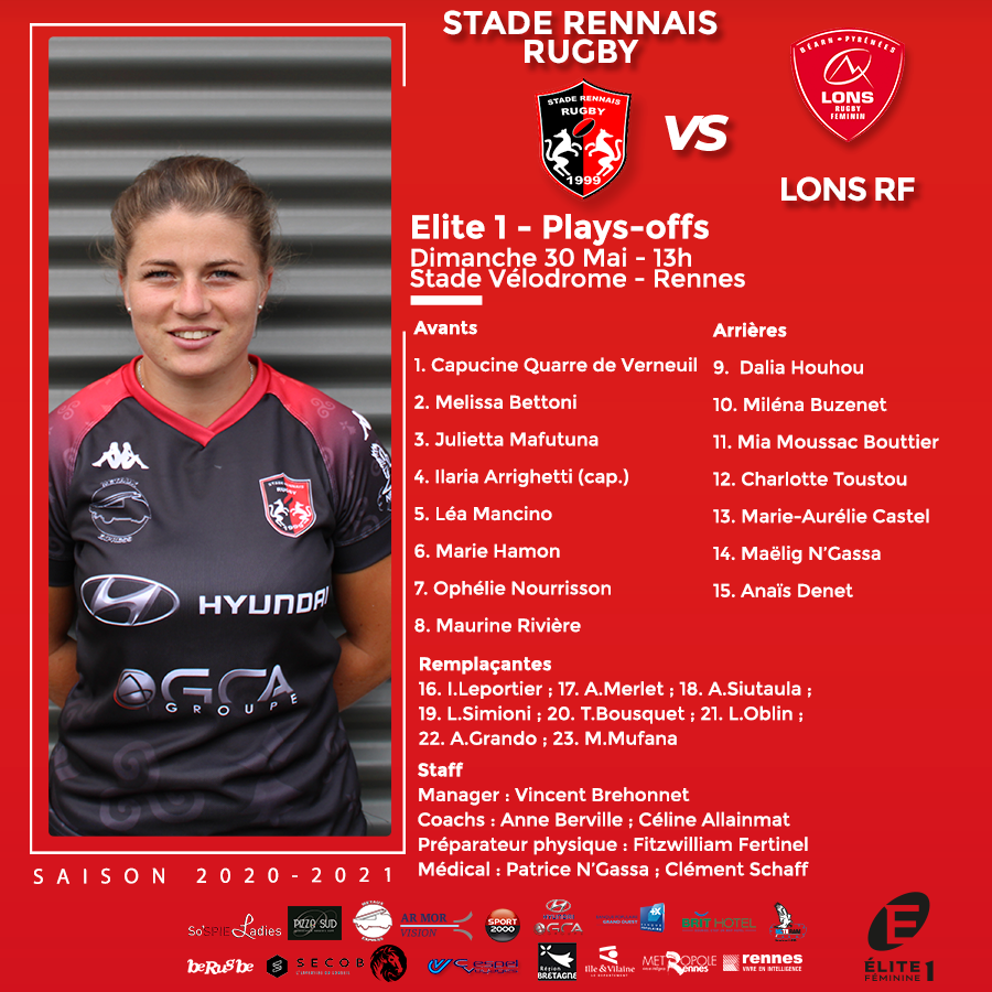SRRugbyFeminin's tweet photo. Découvrez le groupe pour le dernier match de la saison face à Lons  💪 Le match est ouvert au public, alors venez nombreux 🙌 

🎥 Le match sera également à suivre sur facebook live grâce à @TechnikSon ! https://t.co/UEge82T7oS