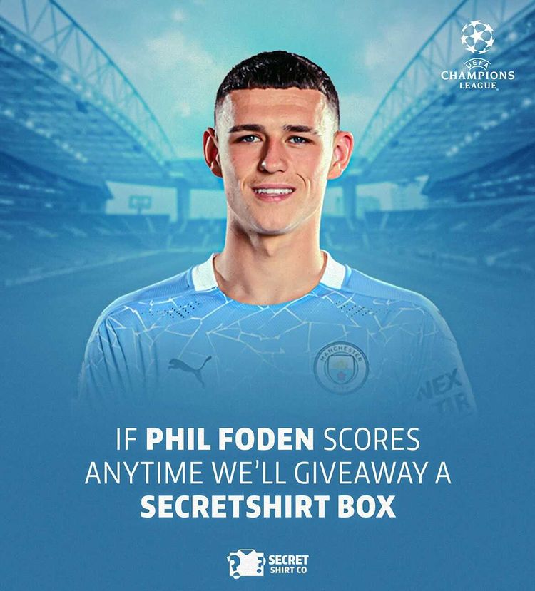 City_Xtra's tweet photo. If 𝗣𝗵𝗶𝗹 𝗙𝗼𝗱𝗲𝗻 scores anytime vs Chelsea, we’ll giveaway a 𝗦𝗲𝗰𝗿𝗲𝘁 𝗦𝗵𝗶𝗿𝘁 𝗕𝗼𝘅 courtesy of https://t.co/hYitKcTuDk 🚨👕

👇 How to enter:
1️⃣ Retweet this tweet
2️⃣ Follow @secretshirtco

📦 Good luck! https://t.co/GGsSPXy915
