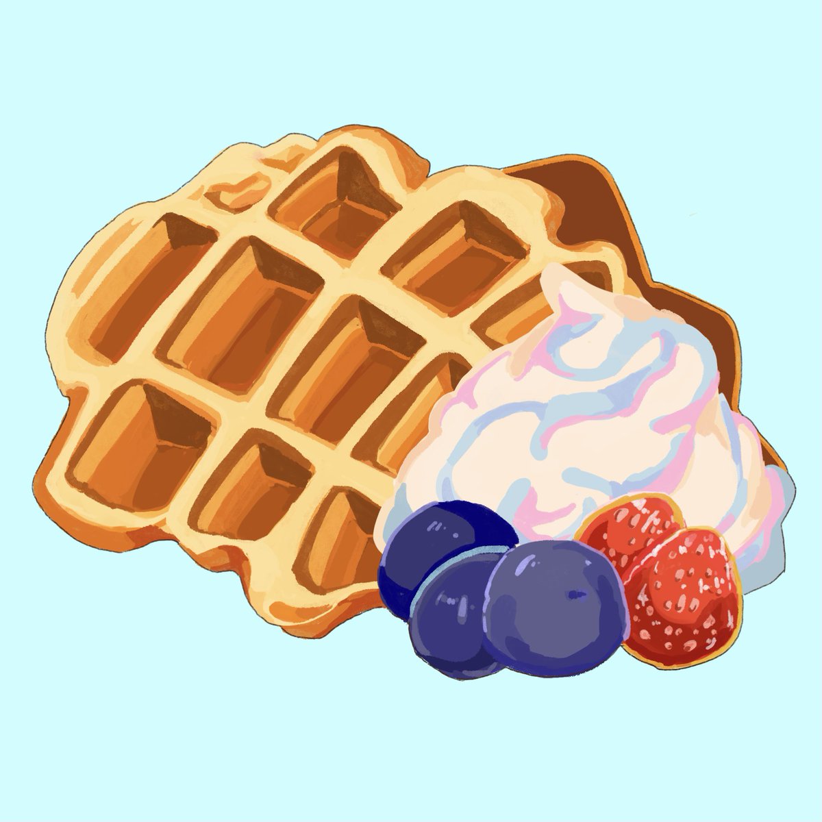 ちゃんほり ワッフルです 誰がなんと言おうとワッフルです 食べ物イラスト イラスト Procreat Illustration Illust ちゃんほり ワッフルです 誰がなんと言おうとワッフルです 食べ物イラスト イラスト Procreat Illustration Illust