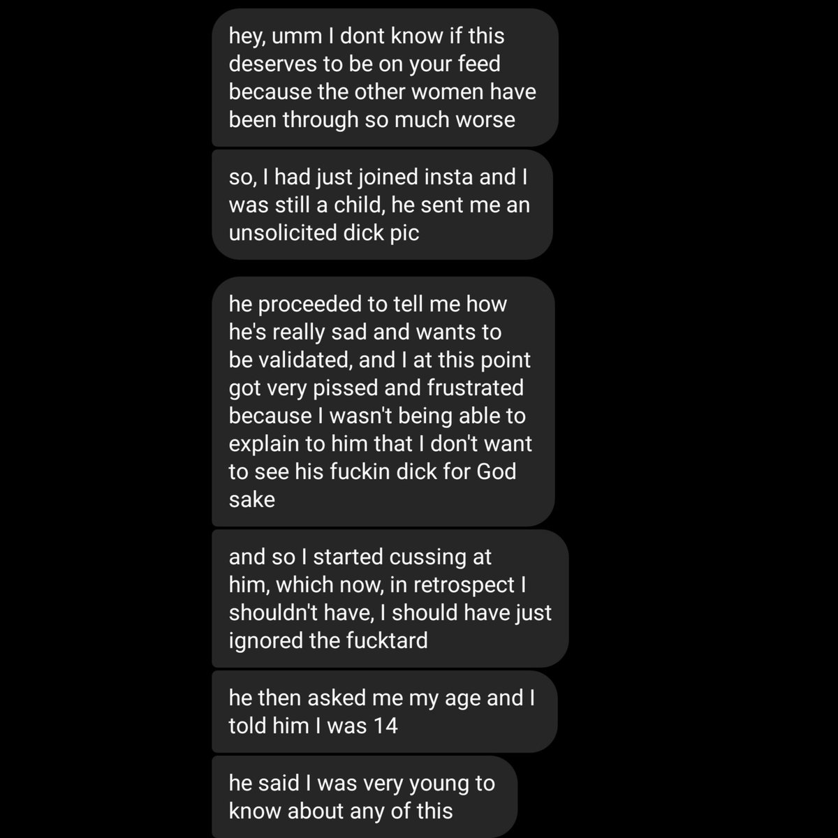 breaking_a_rib's tweet photo. There is no extend to the damage he has done. Repeatedly harassing someone who clearly said NO. Another disturbing confession. #metoo #justic #punisharib https://t.co/8zN7F5hOjh