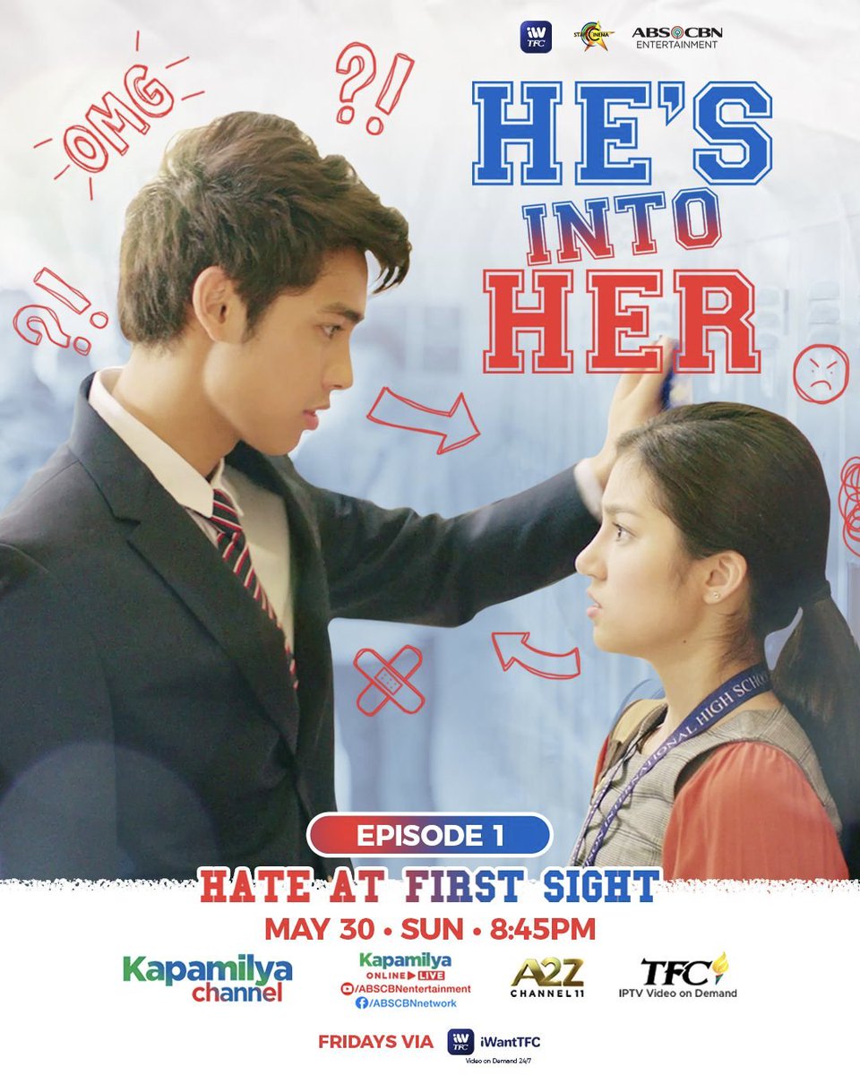 It's the first day of classes at Benison! 📣

Magkikita na for the first time sina Deib at Maxpein! Is it hate at first sight? Or... #HesIntoHer?

Find out tomorrow on on A2Z Channel, Kapamilya Online Live, Kapamilya Channel, and TFC! Now streaming on iWant TFC!