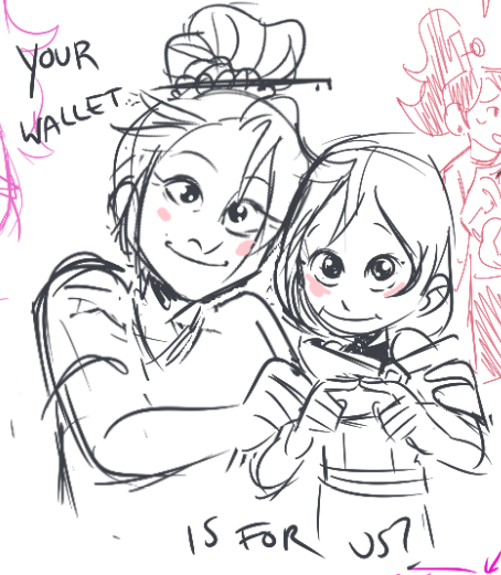 had a sisters themed drawpile tonight <3 (second pic ft coral) 