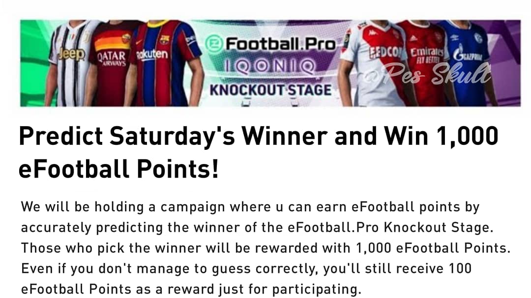PesSkull's tweet photo. **Upcoming Predict the winner campaign in PES2021MOBILE🔥

CORRECT PREDICTION - 1000 ePoints
WRONG PREDICTION - 100 ePoints

#pes2021mobile #pes2021 #pes2021pc #pes2021console #epoints https://t.co/ah2tJPnUWT
