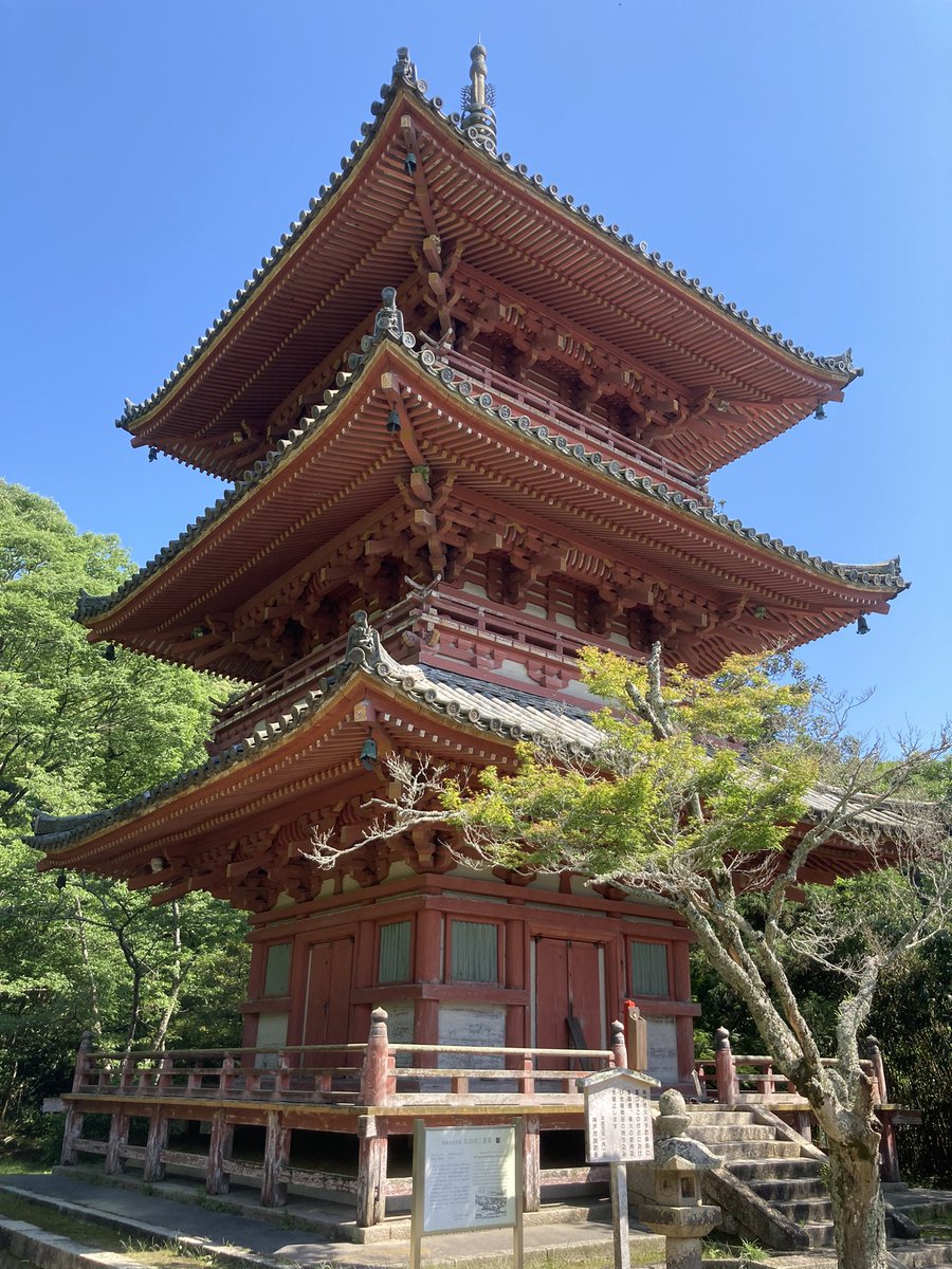 道岡空太 今日も天気が良いので神戸市西区は太山寺 こちらも本堂が国宝 天気も良いし人もいないし落ち着く瞬間 急流もとてもよろしい